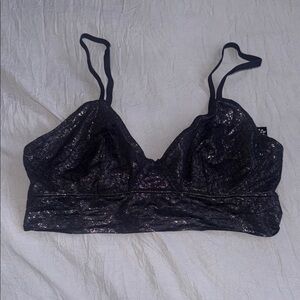 SKIMS Black Shimmer Bralette